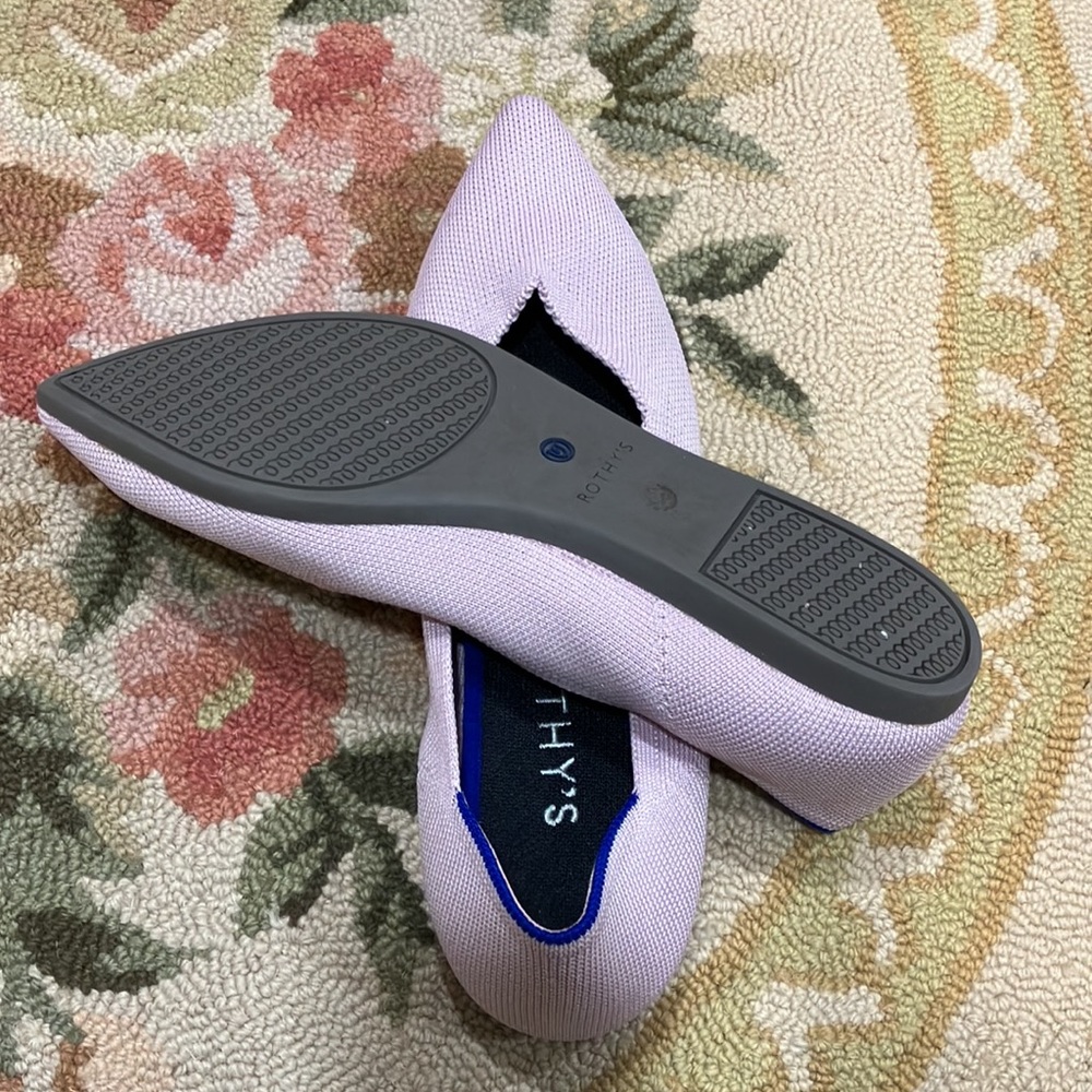 Rothy’s pointy toe pink flats. Size W10.5 - Picture 2 of 4